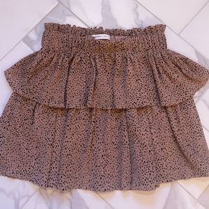 Mustard Seed Tiered Miniskirt
